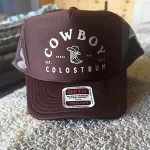 NWT OTTO Brown Cowboy Colostrum Trucker Hat